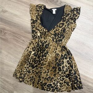 Pinky Black and Brown Animal Print Top